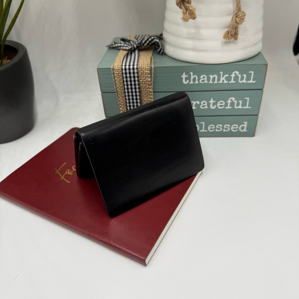 🇺🇸 Mackintosh Philosophy Black & Brown Leather Bifold Card Case & Coin Pouch